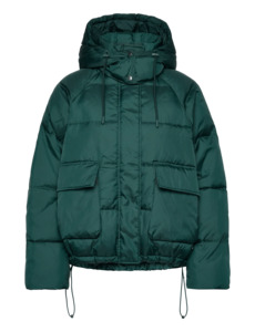 Scotch Soda: Short Ripstop Puffer | Cypress Green