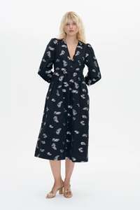 Baum Und Pferdgarten: Asina Dress | Black Bouquet Jacquard