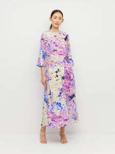 Rosie Dress (lavender mist silk CDC) | Aster