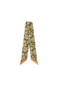 In Stock Items Only: Animal Kingdom Silk Twilly Scarf | Olive