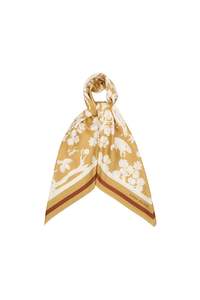 In Stock Items Only: Animal Kingdom Classic Silk Scarf | Ochre