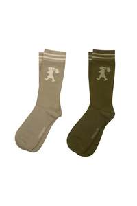 Under 100: Runaway Girl Socks 2pk | Sage Olive