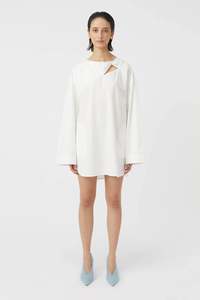 Sale Camilla Marc: Winslow Long Sleeve Shirt Dress | Soft White