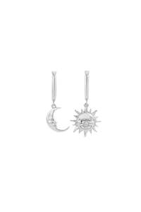 Sun & Moon Hoops | Stirling Silver