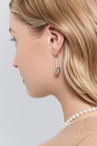 Runaway Safety Pin Earrings | Silver