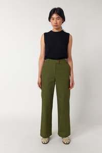 Workwear Wide Leg Pant | Olive