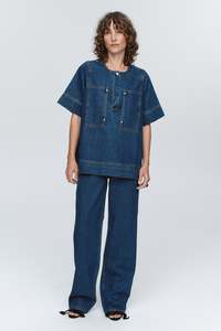 Sale Marle: Patch Pocket Shirt | Washed Indigo