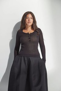 Sale Standard Issue: Cotton Henley | Black