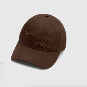 Camilla Marc: Maren Embroidered Cap | Chocolate