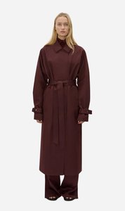 Dia Trench Coat | Burgundy
