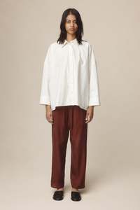 Edie Shirt | Ivory Black Stripe