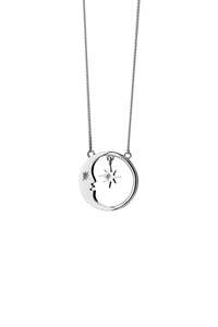 In Stock Items Only: Eclipse Moon & Star Necklace | Stirling Silver