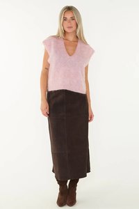 Noormie Suede Skirt | Chocolate Plum