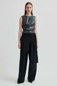 Second Female: Fique Wrap Trousers | Black