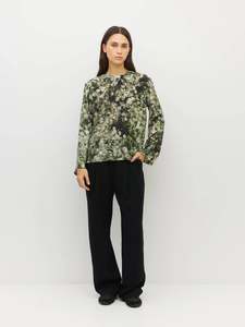 Sale Trial: L/S Fancy T (Gypsy Flora Crepe) | Seagrass