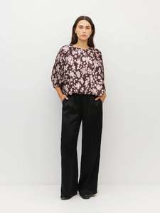 Una Top (Dusk Blossom Plisse) | Rose Lustre