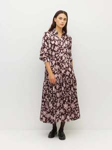 Louise Dress (Dusk Blossom Plisse) | Rose Lustre