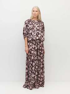 Una Dress (Dusk Blossom Plisse) | Rose Lustre