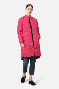 Ilse Jacobsen: ART 06 Long Quilted Coat | Magenta