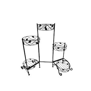 Omni Folding Metal Plant Stand - Black