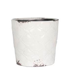 Indoor Pots: Nautilus Pot White - LARGE  16CM(W)X16CM(H)