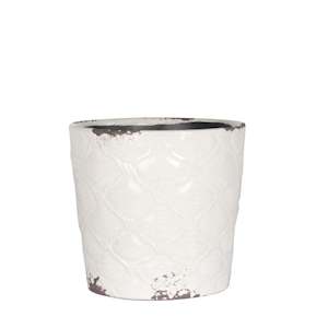 Nautilus Pot White - SMALL 14CM(W)X13CM(H)