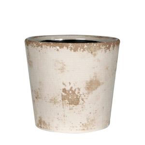 Indoor Pots: Jardin Pot White - LARGE  16CM(W)X16CM(H)