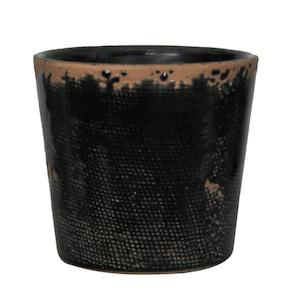 Indoor Pots: Jardin Pot Black - XLARGE 20CM(W)X20CM(H)