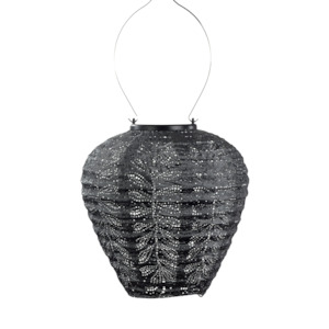 Solar Lantern Balloon Folia Dark Grey 20CM