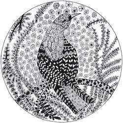 Julian Godfery Artist: Tui and Manuka (B&W)