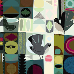 Fine Art Jane Galloway: Restless Piwakawaka II