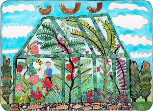 Drawing reproduction: Glasshouse (coloured)