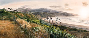 Painting Reproduction: Sunset in Spring, Ngarunui (Raglan)