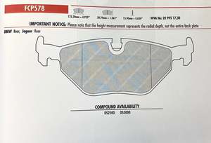 Ferodo Brake Pads: Ferodo FCP578S Brake Pads