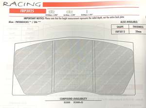 Ferodo Brake Pads: Ferodo FRP3025R Brake Pads DS300