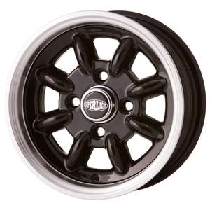 12 Inch Wheels: JBW 12x5 Superlight 4x101.6 - ET14 Mini Wheel black with polished lip