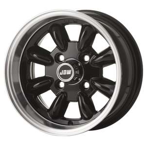 12 Inch Wheels: JBW 12x6 Minilight 4x101.6 - ET-07 Mini Wheel Black with Polished lip