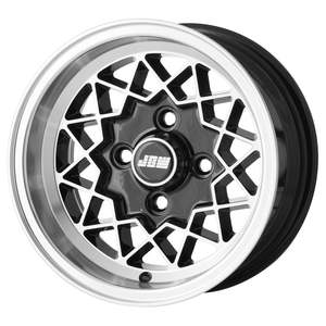 12 Inch Wheels: JBW 12x6 Rallye Special 4x101.6 - ET-7 Black Hi-light Mini Wheel