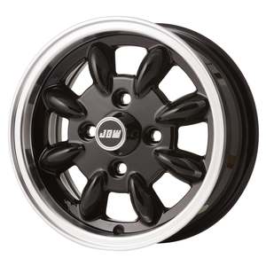 12 Inch Wheels: JBW 12x5 Superlight 4x101.6 - ET31 Mini wheel black polished lip