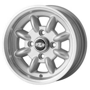 JBW 12x5 Superlight 4x101.6 - ET14 Mini Wheel Silver with polished lip