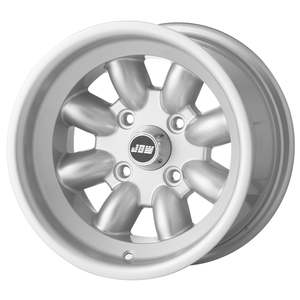 13 Inch Wheels: JBW Minilight 13 x 8.0 4 x 108 ET-6 Silver