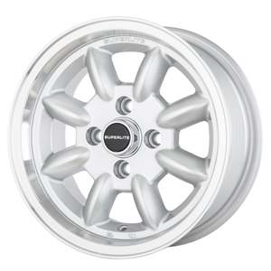 13 Inch Wheels: JBW 13x6 4x114.3 SUPERLITE ET16 Silver hi-light