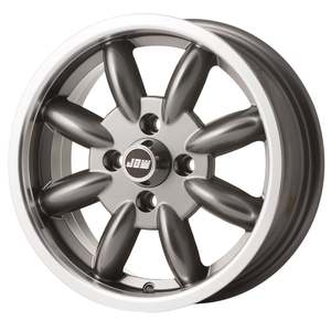 14 Inch Wheels: JBW 14 x 5.5 Minilight 4x101.6 et22 gunmetal Morris Minor (set of 4)