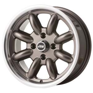 JBW 15 x 7.0 minilight 4x1114.3 ET0 Gun-Metal + Polished Lip