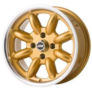 15 Inch Wheels: JBW 15 x 7.0 minilight 4x108 et0 gold + Polished Lip