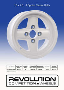 13 Inch Wheels Other Style: Rev 13 x 7.0 blank 4 spoke road wheel