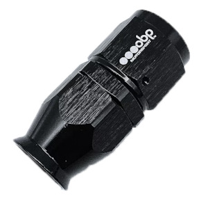 OBP Straight PTFE Hose End Fitting Black AN -6