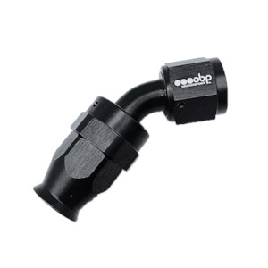 OBP 45 Degree PTFE Hose End Fitting Black AN -6