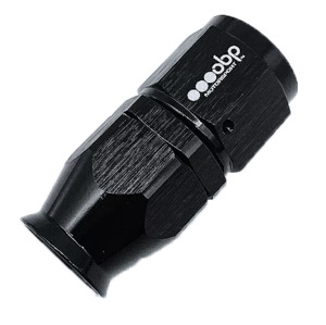 OBP Straight PTFE Hose End Fitting Black AN -6