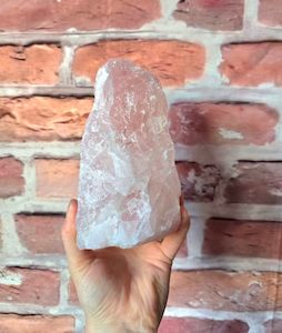 Products: Rose Quartz Raw Cut Base